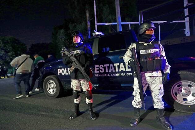 February 19, 2020 EUM20200219SOC13 JPG ATIZAPÃN, Mex CityCDMX Feminicide February 19, 2020 Elements of the State Police and the National Guard guard the Regional Prosecutors Office in the municipality of Atizapan, where they are declaring the alleged murder of child Fatima Photo Agency EL UNIVERSALValente RosasEELG  - ZUMAu78_ 20200219_zaf_u78_097 Copyright: xElxUniversalx