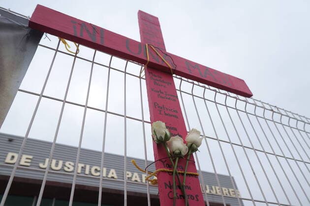 News Bilder des Tages Mexico: Feminist march 10 years after the disappearance of Idaly Juache Laguna, family members and activists carry out march and memorial in the specialized women s prosecutor. Juarez Mexico Copyright: DavidxPeinado