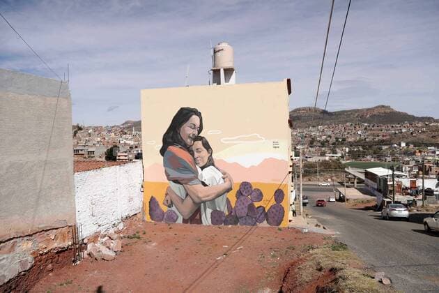 February 21, 2020 EUM20200221SOC15 JPG ZACATECAS, Zac CultureCultura Murals In Zacatecas people united to capture on their walls the idea of a future without violence, without garbage and without problems, full of confidence, friendships and smiles Photo Agency EL UNIVERSALEELG  - ZUMAu78_ 20200221_zaf_u78_028 Copyright: xElxUniversalx