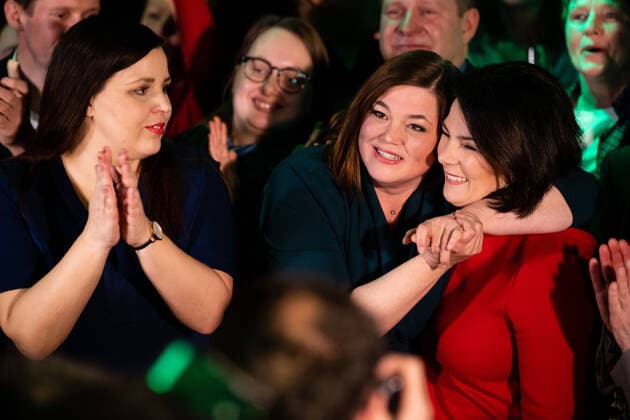Hamburg Hamburg, Hamburg, Europe, europe, Northern Germany, Northern Germany, Hanseatic City, germany, Germany Election party of the party Buendnis 90 The Greens in a crust with Anna Gallina Katharina Fegebank, Annalena Baerbock Citizenship election 2020, Election, Party,