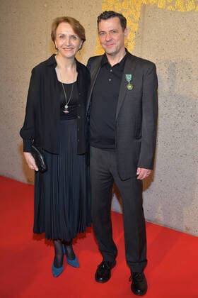 Award of the French cultural order Anne Marie Descotes, French ambassador to Germany, Christian Petzold Ð director Arrival for the award of the Ordre Officier des Arts et des Lettres Order of Arts and Literature on the occasion of the 70 Berlinale at the French Embassy in Berlin on 24 02 2020 PPM