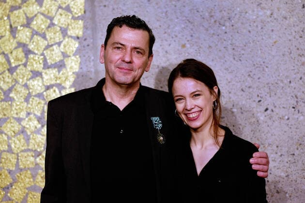 Director Christian Petzold and actress Paula Beer at the Photocall on the occasion of the award of the French cultural order Ordre Officier des Arts et des Lettres Order of Arts and Literature on the occasion of the 70 International Film Festival Berlin snapshot photography xK M Krause