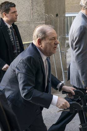 February 24, 2020, New York, United States: Harvey Weinstein arrives for the opening day of his trial at state supreme court in New York..A jury found the former movie producer guilty on two of the five potential criminal charges he faced at his trial. Weinstein will be sentenced on March 11 and faces 5-25 years in prison. New York United States - ZUMAs197 20200224_zaa_s197_144 Copyright: xRonxAdarx