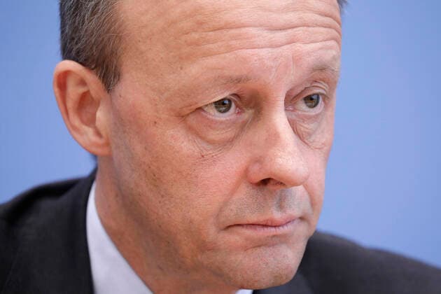 Friedrich Merz, Vize-Praesident des Wirtschaftsrates der CDU, PK zur Kandidatur fuer den CDU-Parteivorsitz, DEU, Berlin, 25.02.2020