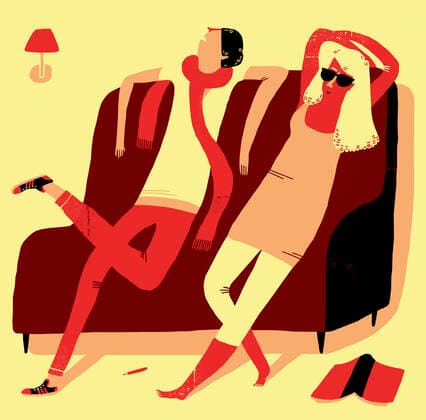 Couple relaxing on the sofa  Copyright: xOivindxHovlandx 11250152
