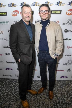 English music producer Stephen Street and his son attend The Music Producers Guild Awards at JW Marriott Grosvenor House London on Park Lane in London. FEBRUARY 27th 2020  SLIx20575