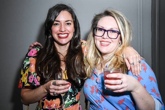 Alice Gustafson and Katie Tavini attend The Music Producers Guild Awards at JW Marriott Grosvenor House London on Park Lane in London. FEBRUARY 27th 2020  SLIx20575
