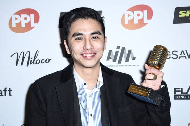 Breakthrough engineer of the Year Winner Caesar Edmunds attends The Music Producers Guild Awards at JW Marriott Grosvenor House London on Park Lane in London. FEBRUARY 27th 2020  SLIx20575