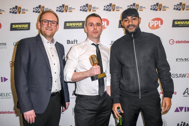 Mastering Engineer of the Year winners Kano and Matt Colton attend The Music Producers Guild Awards at JW Marriott Grosvenor House London on Park Lane in London. FEBRUARY 27th 2020  SLIx20575