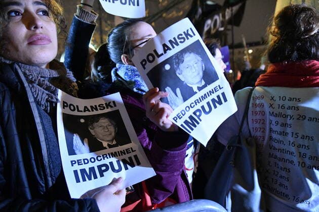 News Bilder des Tages Demonstration of women during the Cesar ceremony to protest against the appointments of Roman Polanski.  JulienxMattiax xLexPictorium LePictorium_0225133