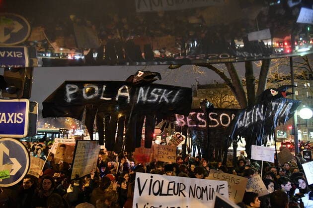 Demonstration of women during the Cesar ceremony to protest against the appointments of Roman Polanski.  JulienxMattiax xLexPictorium LePictorium_0225139