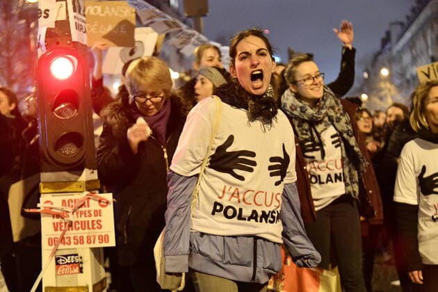 Demonstration of women during the Cesar ceremony to protest against the appointments of Roman Polanski.  JulienxMattiax xLexPictorium LePictorium_0225142