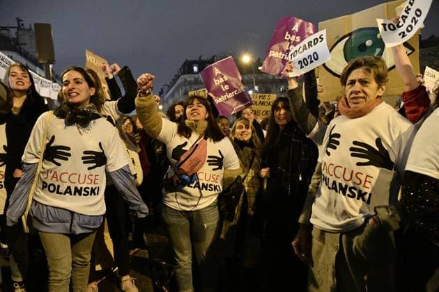 Demonstration of women during the Cesar ceremony to protest against the appointments of Roman Polanski.  JulienxMattiax xLexPictorium LePictorium_0225143