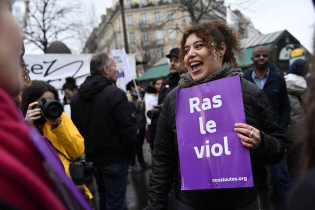 Demonstration of women during the Cesar ceremony to protest against the appointments of Roman Polanski.  JulienxMattiax xLexPictorium LePictorium_0225150