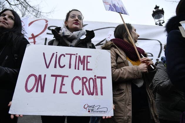 Demonstration of women during the Cesar ceremony to protest against the appointments of Roman Polanski.  JulienxMattiax xLexPictorium LePictorium_0225152