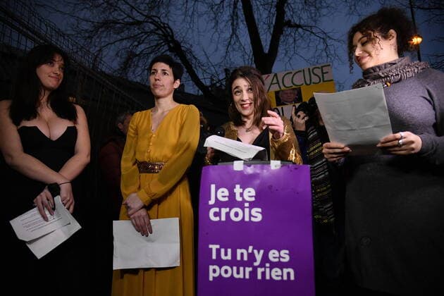 Demonstration of women during the Cesar ceremony to protest against the appointments of Roman Polanski.  JulienxMattiax xLexPictorium LePictorium_0225159