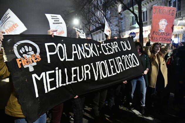 Tear gas is fired at the Demonstration of Women during the Cesar Awards ceremony to protest against the appointments of Roman Polanski.  JulienxMattiax xLexPictorium LePictorium_0225167