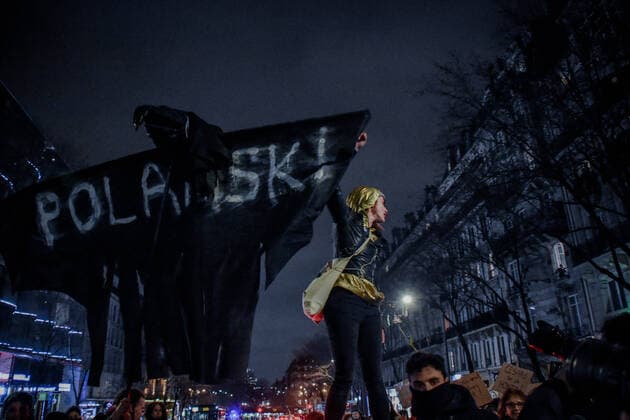 Protestators outside salle Pleyel before 2020 Cesar ceremony. Rassemblement de militantes et d associations féministes lors d une manifestation organisée par Osez le féminisme devant la salle Pleyel à Paris lors de la 45e édition de la cérémonie des César. Les participantes sont venues protester contre les 12 nominations du film J accuse de Roman Polanski. 251998 2020-02-27 Paris France  Copyright: xBarbaraxNeymanx xStarfacex STAR_251998_086