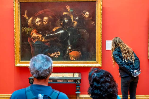 The Taking of ChristÂ by Michelangelo Merisi da Caravaggio , National Gallery of Ireland, Dublin, Ireland. Dublin Ireland Copyright: xLucasxVallecillosx xVWPicsx LVM-Ir.Du-9933