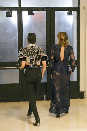 45eme ceremonie des Cesar. Adele Haenel quitte la ceremonie apres que le cesar de la meilleur realisation ait ete attribué a Roman Polanski. 45th Cesar ceremony. Actress Adele Haenel is leaving Salle Pleyel just after Roman Polanski winned Best Director award. 252004 2020-02-28 Paris France Haenel, Adele; Merlant, Noémie  Copyright: xSergexArnalx xStarfacex STAR_252004_003