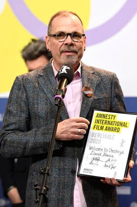 David France at the presentation of the Amnesty International Film Award 2020 for the film Welcome to Chechnya at the Berlinale 2020 70 Berlin International Film Festival at the Hotel Grand Hyatt Berlin, 29 02 2020 Foto:xC.xNiehausx xFuturexImage