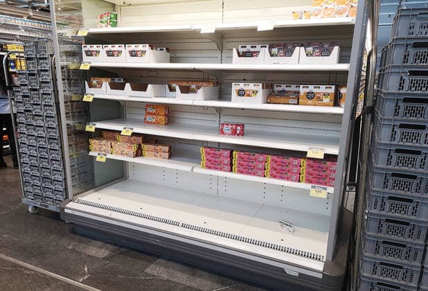 29 02 2020 SWITZERLAND , Buying hoarders in a Coop store Fear of the corona virus