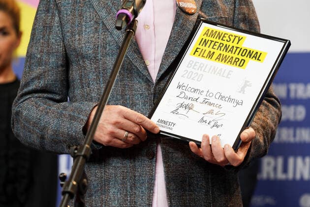 29 02 2020,Berlin,Germany,GER, Berlin International Film Festival 70 Berlinale, Prizes from independent juries, Amnesty International Film Award goes to director David France for his film Welcome to Chechnya