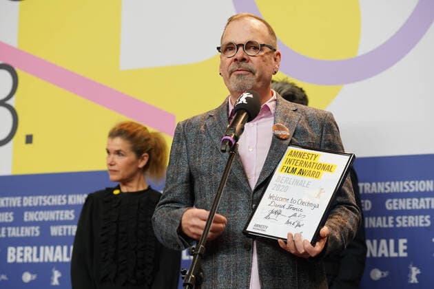 29 02 2020,Berlin,Germany,GER, Berlin International Film Festival 70 Berlinale, Prizes from independent juries, Amnesty International Film Award goes to director David France for his film Welcome to Chechnya Anke Engelke is shown on the left
