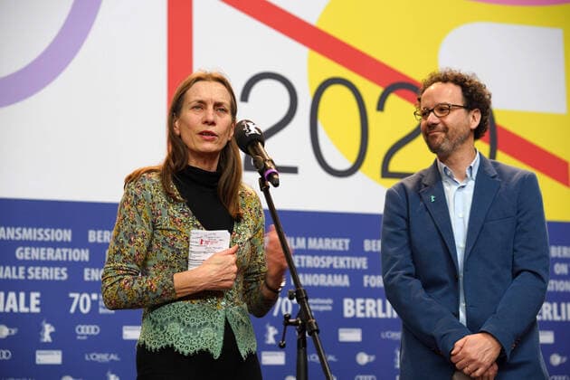 29 02 2020,Berlin,Germany,GER, Berlin International Film Festival 70 Berlinale, Awards from independent juries, Press room, Hotel Hyatt, Festival directors Carlo Chatrian and Mariette Rissenbeek