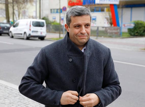 Raed Saleh, Chairman of the SPD Parliamentary Group in the Berlin House of Representatives, Germany, Berlin, Topping out ceremony for the construction of the Jewish Campus Berlin, 01 03 2020