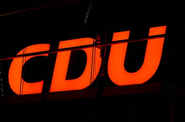 Konrad Adenauer Haus, CDU logo, party headquarters of the CDU in Berlin, federal office of the CDU