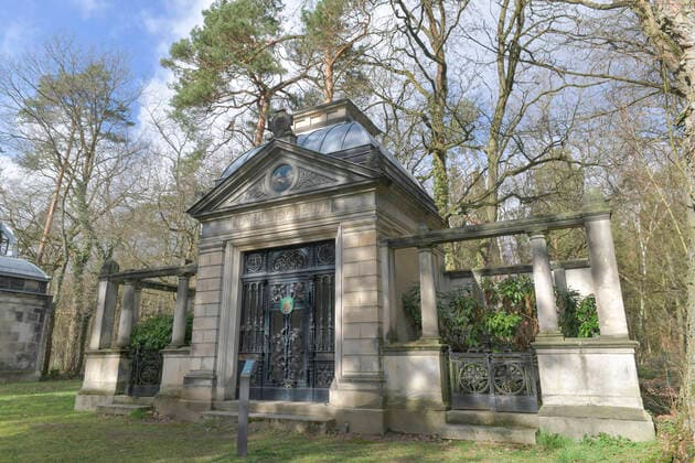 Family grave Langenscheidt, grave Gustav Langenscheidt, Südwestkirchhof, Bahnhofstrasse, Stahnsdorf, Brandenburg, Germany