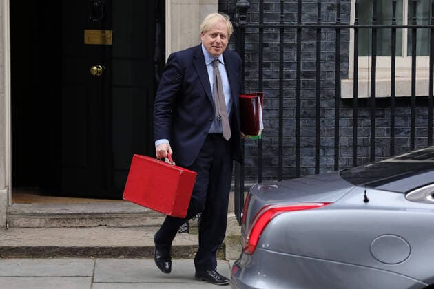 (200304) -- LONDON, March 4, 2020 -- British Prime Minister Boris Johnson leaves 10 Downing Street for Prime Minister s Questions, in London, Britain on March 4, 2020. (Photo by Tim Ireland Xinhua) BRITAIN-LONDON-PMQ HanxYan 