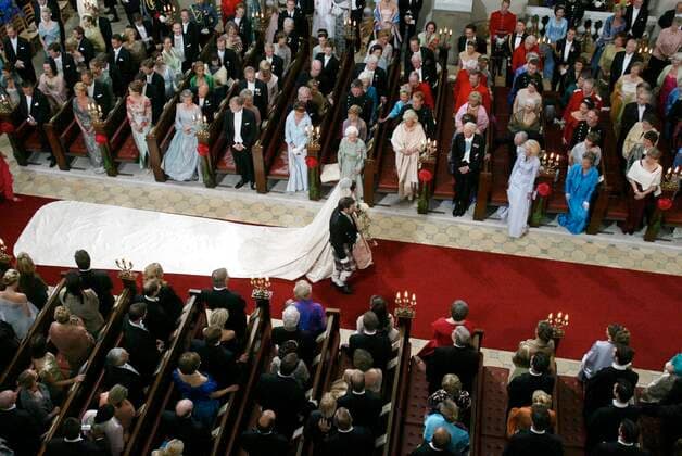 COPENHAGEN, DENMARK MAY 14 2004 - The wedding between Danish Crown Prince Frederik and Australian Miss Mary Donaldson took place in the Cathedral of Copenhagen, Denmark Friday May 14 2004. Members of the European royal families, and many other nobilities, attended the wedding. COPENHAGEN DENMARK x1030x *** COPENHAGEN, DENMARK MAY 14 2004 The wedding between Danish Crown Prince Frederik and Australian Miss Mary Donaldson took place in the Cathedral of Copenhagen, Denmark Friday May 14 2004 Members of the European royal families, and many other nobilities, attended the wedding COPENHAGEN DENMARK x1030x,  Copyright: xJONASxEKSTROMERx DANISH ROYAL WEDDING