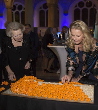 04-03-2020 Delft Princess Beatrix and Princess Mabel during the presentation of the 6th Prince Friso engineering award at the Oude Bibliotheek Academy in Delft.  Copyright: xPPEx