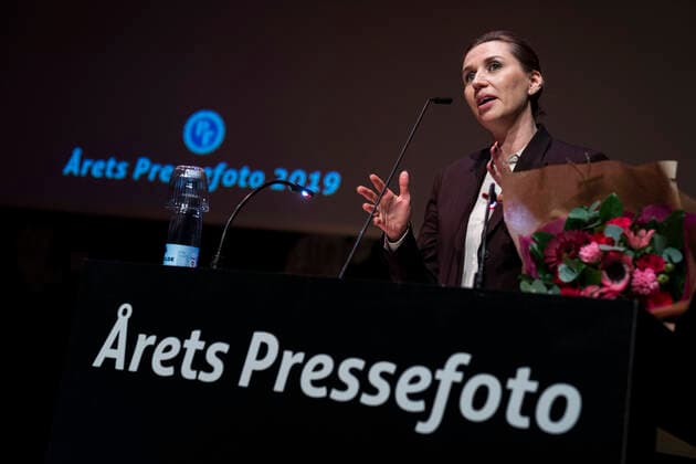 Prime Minister Mette Frederiksen was present to present the award AArets Press photo AArets Press photo 2019 awards ceremony in the Black Diamond in Copenhagen on Friday, March 6, 2020, Copenhagen Denmark,  Copyright: MartinxSylvestx cop102 spdk20200306-152320-L