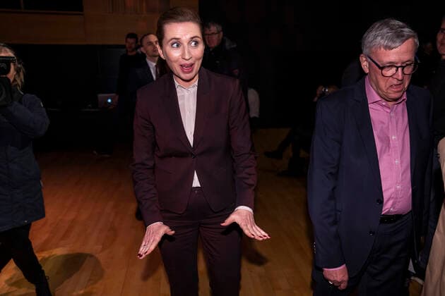 Prime Minister Mette Frederiksen was present to present the award AArets Press photo AArets Press photo 2019 awards ceremony in the Black Diamond in Copenhagen on Friday, March 6, 2020, Copenhagen Denmark,  Copyright: MartinxSylvestx cop102 spdk20200306-161621-L