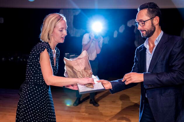 Laerke Posselt receives the award for this years portrait AArets Press photo 2019 awards ceremony in the Black Diamond in Copenhagen on Friday, March 6, 2020, Copenhagen Denmark,  Copyright: MartinxSylvestx cop102 spdk20200306-161824-L