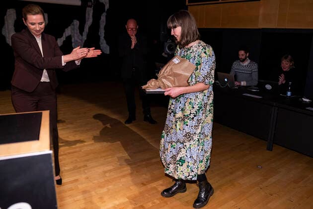 award AArets Press photo awarded by Prime Minister Mette Frederiksen AArets Press photo 2019 awards ceremony in the Black Diamond in Copenhagen on Friday, 6 March 2020, Copenhagen Denmark,  Copyright: MartinxSylvestx cop102 spdk20200306-161902-L