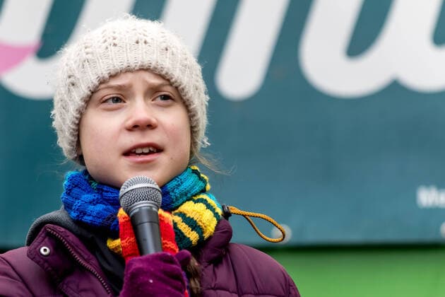 BELGIUM, BRUSSELS, MAR. 06, 2020 - Swedish climate activist Greta Thunberg participates at a demonstration of European youths, organised by Youth for Climate , to demand political action concerning climate change Copyright Danny Gys Reporters Reporters GYS  DannyxGys