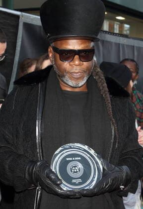March 6, 2020, London, United Kingdom: Jazzie B, founder and leading light of the Soul II Soul collective holds a replica of the stone during the Music Walk Of Fame Soul II Soul stone unveiling, the fourth stone to be placed on Camden High Street in London. London United Kingdom - ZUMAs197 20200306_zaa_s197_167 Copyright: xKeithxMayhewx