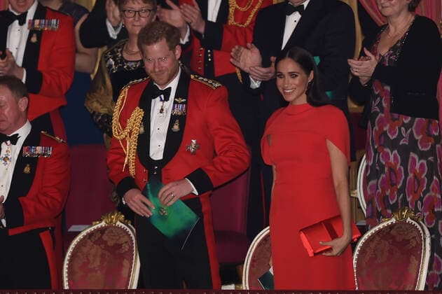 . 07 03 2020. London, United Kingdom. Prince Harry and Meghan Markle, the Duke and Duchess of Sussex, at the Mountbatten Festival of Music at the Royal Albert Hall in London.  xi-Imagesx Poolx IIM-20867-0054
