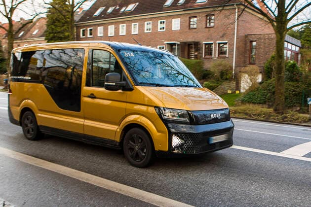 MOIA GmbH offers ridesharing mobility services in the transport segment between public buses and taxis In Hanover, the service is offered with minibuses with combustion engines, in Hamburg with electric minibus vehicles Moia Bus in Hamburg