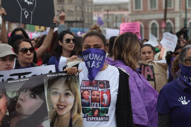 Mexico: International women s day Feminist march to commemorate the international women s day, feminist groups took to the streets to commemorate the international women s day. Juarez Chihuahua Mexico Copyright: DavidxPeinado