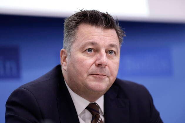 09.03.2020, Berlin, Deutschland - Pressekonferenz: Vorstellung der Kriminalstatistik der Polizei fuer 2019 in Berlin. Foto: Andreas Geisel, SPD, Senator fuer Inneres und Sport in Berlin. *** 09 03 2020, Berlin, Germany Press conference Presentation of police crime statistics for 2019 in Berlin Photo Andreas Geisel, SPD, Senator for the Interior and Sport in Berlin