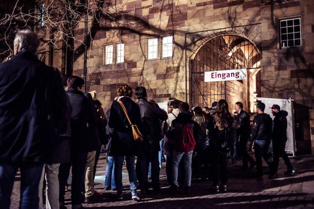 Corona Virus The Long Night of the Mussees 2020 in Stuttgart is cancelled Due to the increasing number of people suffering from the Corona Virus, Covid 19 Here market place Stuttgart, visitors of the underground hotel Stuttgart Baden Wuerttemberg Germany Copyright: xMaxxKovalenkox
