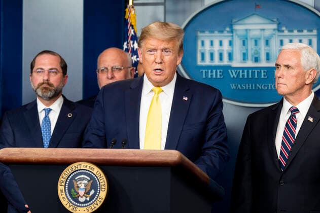 News Bilder des Tages March 9, 2020, Washington, DC, United States: March 9, 2020 - Washington, DC, United States: President DONALD TRUMP at the Coronavirus Task Force Press Conference. Washington United States - ZUMAb161 20200309_zap_b161_007 Copyright: xMichaelxBrochsteinx