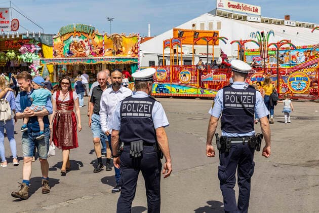 DEU, Germany, Baden Württemberg, Stuttgart, 22 04 2019 Because of Coronavirus the city of Stuttgart cancels the Spring Festival 2020 The big public festival should have taken place from 18 April to 10 May 2020 at the Cannstatter Wasen Here are impressions of the 81 Spring Festival 2019 According to the organizer it is the biggest spring festival in Europe with about 1.5 million visitors