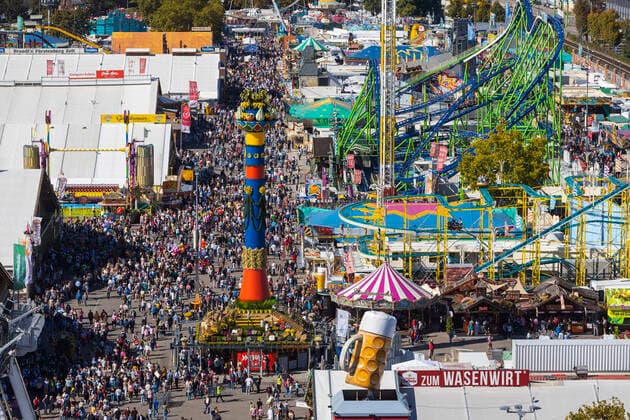 DEU, Germany, Baden Württemberg, Stuttgart, 29 09 2019 Because of coronavirus the city of Stuttgart cancels the Spring Festival 2020 The big public festival should have taken place from 18 April to 10 May 2020 at the Cannstatter Wasen According to the organizer, it is the biggest spring festival in Europe with about 1.5 million visitors