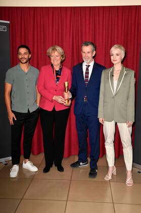 Kostja Ullmann, Monika Grütters, Ulrich Matthes and Emilia Schüle during the photo session at the press conference announcing the nominations for the German Film Award 2020 at Delphi Filmpalast Berlin, 11 03 2020 Foto:xF.xKernx xFuturexImage